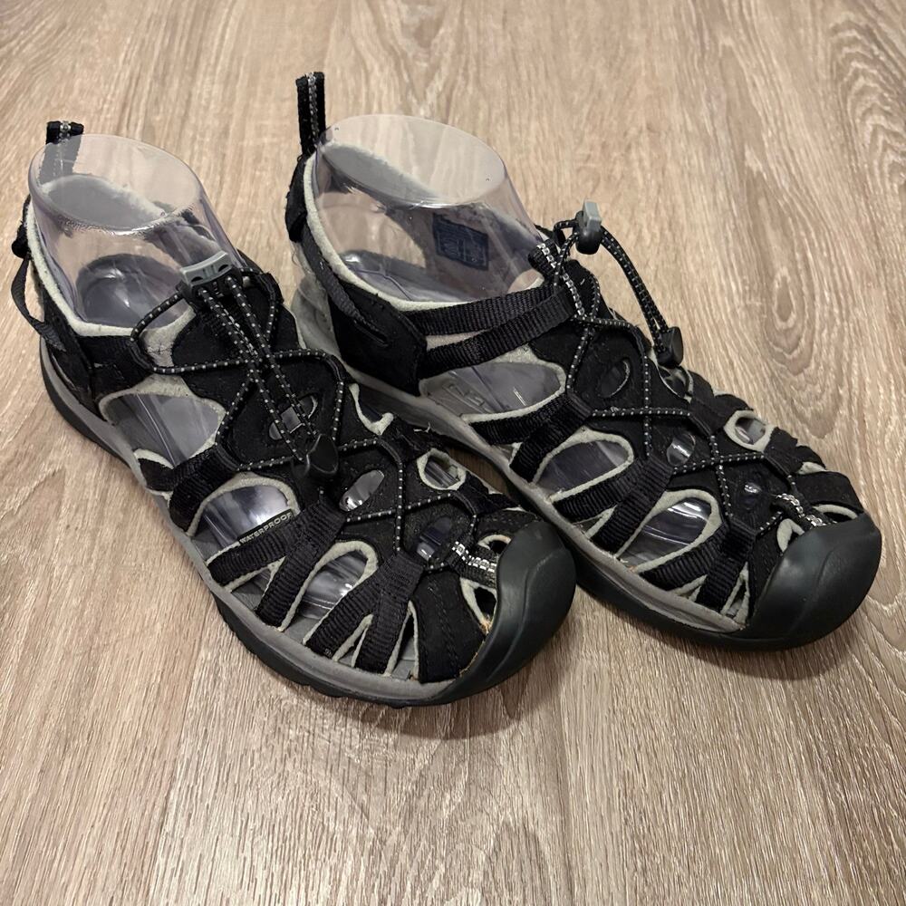 KEEN Keen Newport H2 Waterproof Sport Sandals Women's Sz 8 Black Gray Hiking